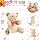 Skylety 16 Pcs Mini Plush Bear Bulk 4 Light Brown  Dark Pink  Beige 
