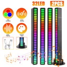 2 4x Rgb Sound Activated Music Rhythm Lamp Bar Wireless Led Ambient Lights