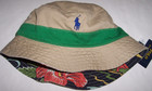 Nwt Polo Ralph Lauren Navy Floral khaki Green Reversible Bucket Hat Men S m Pony