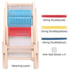 Qjh Wooden Weaving Loom Kit Diy Knitting Machine With 12pcs Wool Yarn