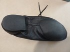 Leos Leather Split Sole Jazz Dance Shoes Black Laceup Brand New