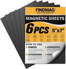 Magnetic Adhesive Sheets  6 Pack Each 5  X 7  Flexible Magnet Strips With Sel   