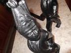 Vintage Cast Iron Hessian Soldier Fireplace Andiron Set