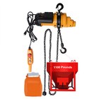 1 2ton Electric Chain Hoist 1100lb 13ft Lifting Chain Wired Remote Control 1300w