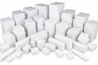 Glossy White Cotton Filled Gift Boxes   Jewelry  Trinket   Keepsake Packaging