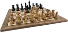 Large Black Antiqued 4 5 8 Kg Anderssen Staunton Wood Chess Set 20  Walnut Board