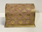Vintage Italian Gilt Wood Florentine Letter Stationary Box Holder Italy