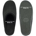 Alpine Swiss Mens Memory Foam Fleece Clog Slippers Wide Warm Slip On House Shoes