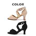 Women Girls Latin Ballroom Dance Shoes Woman Sandals Tango Party Medium Heels