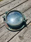 Vintage Nautical Ship Porthole Solid Brass bronze W  Screen Weathered Coastal 