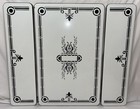 Vintage Porcelain Enamel Table Top   Leaves Lyre Laurel Wreath Fleur De Lis