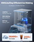 Vevor Commercial Ice Maker Machine 690 Lbs 24h Ice-making Stainless Steel