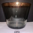 Ice Bucket Smoke Glass Gold Band Rim Mcm Vintage