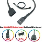 For Gigabyte Motherboard 5v 3pin Rgb Vdg Conversion Wire Adapter Cable   Socket