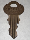 Vintage Chicago Lock Co Brass Key  nc245 Old Bulk Peanut Gumball Vending Machine