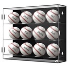 3 Tiers For 12 Balls Acrylic Baseball Display Case Wall Mounted Display Holder
