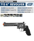 Asg Dan Wesson 715 6  Silver 6mm Airsoft Revolver - Co2 Powered  Full Metal     