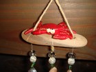 Crab Wind Chime  11 With Beads And Shells Etc 