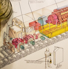 Vintage 1970 s Locomotive Wall Poster Railroad Train Rr Shell 23 x28  1972
