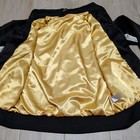 Ovo Octobers Very Own Mens Medium Satin Track Jacket Black Gold Lined Owl Zip Up