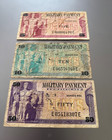 3  Military Payment Certificate Series 692   5 Cents  10 Cents  50 Cents