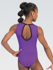 New With Tags-stained Glass Workout Leotard Gk Leotard Child Large Purple  3877