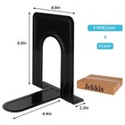 Jekkis 20pcs Metal Bookends For Shelves  6 6 x 5 7 x 5  Black Heavy 