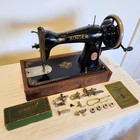 Heavy Duty 1935 Singer Hand Crank Sewing Machine Raf 15k80 Tested Sews A  