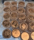 American Designs Lot Of 100 X 1 Oz Mixed  999 Fine Copper Rounds Bullion