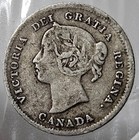 1898 Canada 5 Cents  925 Silver Coin Low Mintage Queen Victoria - Free Shipping 