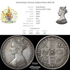 Great Britain  Victoria  Godless Florin 1849  Xf
