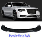 For 2015-2023 Chrysler 300 Srt Front Bumper Lip Splitter Double-deck Gloss Black