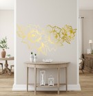 Peony Wall Decal Line Art Bouquet Floral Sticker D  cor Living Room Removable