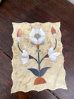 Vintage Stone Inlay Box Floral Inlay Jewelry Box Vintage Trinket Box Soap Stone