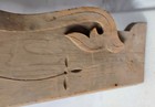 Antique Victorian Walnut Pediment Crest W  Applied Carvings  6  X 51 1 2  Wide