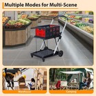 2-tier Collapsible Shopping Cart  folding Utility Cart Portable Trolley W wheels