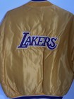 Lakers Official Team Satin Jacket By Delong  Gold  Adult Lg  Preowned  Vintage
