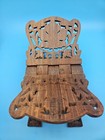 Vintage India Carved Wood Folding Book Stand 