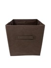 Brown 10  6 Pcs Fabric Storage Bins Box Organizer Cube Basket Container
