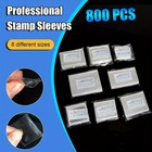 8 Models 100 Pcs Opp Stamp Sleeves - 800 Stamps  Display  Ideal For Collectors