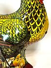 Vintage Tin Litho Large Wind-up Clucking Hen chicken Toy  Works