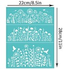  2pcs 8 6x11 Inch Wildflower Silk Screen Printing Stencils Flowering Shrubs