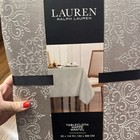 Ralph Lauren Oblong Tablecloth 60 X 144 Gray Textured Holidays Christmas Luxury