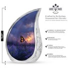 Purple Meadow Cremation Urn - Burial Urns For Adult Human Ashes - 10 Inch