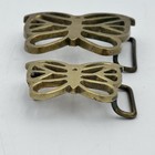 2- Vintage Butterfly Belt Buckle Solid Brass Metal Hippie Boho 1970 s