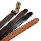 Bs001  no Slot Hole  Full Grain Genuine Cowhide Leather Belt Strap 1-1 2  Wide