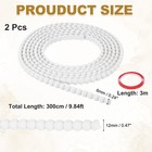 2pcs 9 84ft Flexible Molding Trim  12mm W Bead Pearl Wall Trim  White