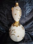 Antique Satsuma Double Gourd Vase W  Applied Dragon 11 5    Meiji Japan