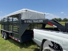 2026 16    Livestock Stoll Trailer W  Tube Sides And Gray Canvas Top