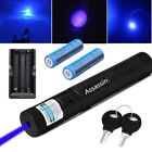 9900mile Blue Purple Laser Pointer Pen Lazer Beam Light 1 Mw  2x Battery charger